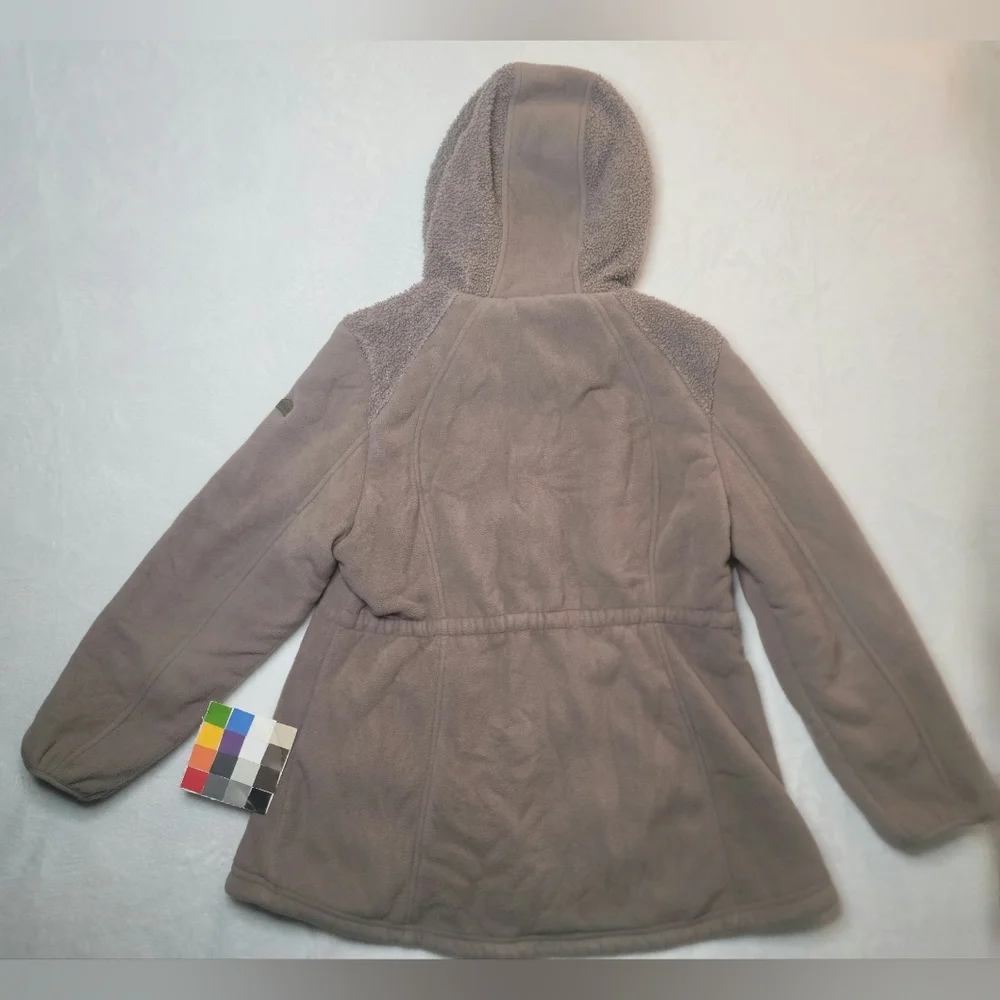 Koolaburra by UGG Cozy Sherpa Jacket Sz XL Truffle Mauve Hooded Zip Up Fleece - Picture 2 of 16